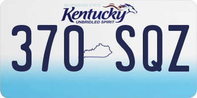 KY license plate 370SQZ