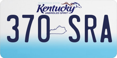 KY license plate 370SRA