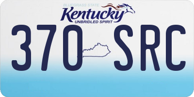 KY license plate 370SRC