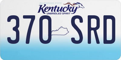 KY license plate 370SRD