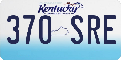KY license plate 370SRE