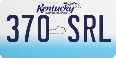 KY license plate 370SRL