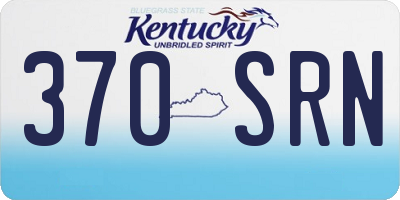 KY license plate 370SRN