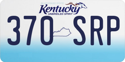 KY license plate 370SRP