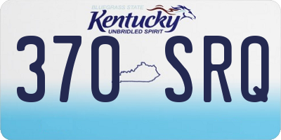 KY license plate 370SRQ