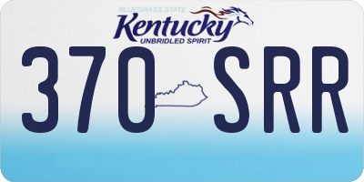KY license plate 370SRR