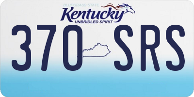 KY license plate 370SRS