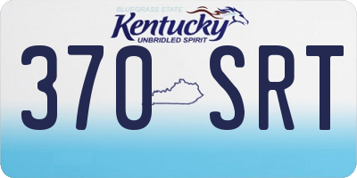 KY license plate 370SRT
