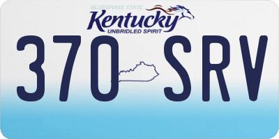 KY license plate 370SRV