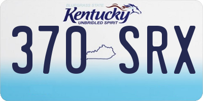 KY license plate 370SRX