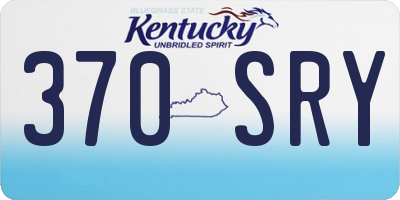 KY license plate 370SRY
