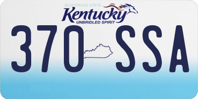 KY license plate 370SSA