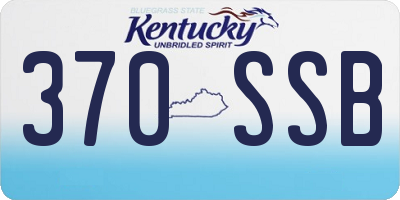 KY license plate 370SSB