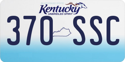 KY license plate 370SSC