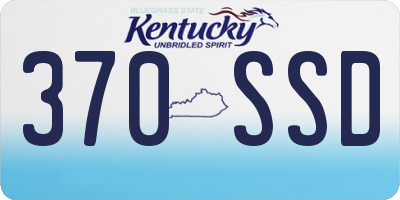 KY license plate 370SSD