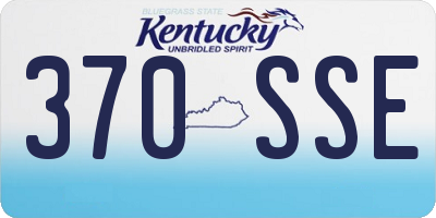 KY license plate 370SSE