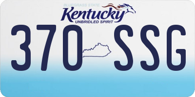 KY license plate 370SSG