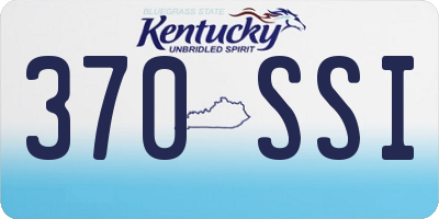 KY license plate 370SSI