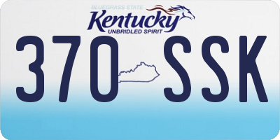 KY license plate 370SSK