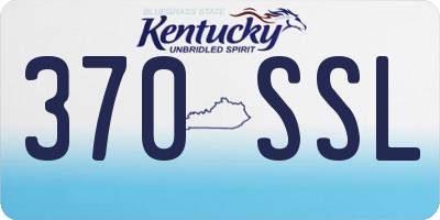 KY license plate 370SSL