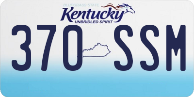 KY license plate 370SSM