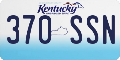 KY license plate 370SSN