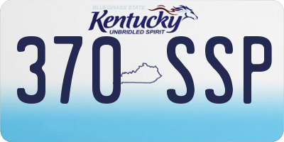 KY license plate 370SSP