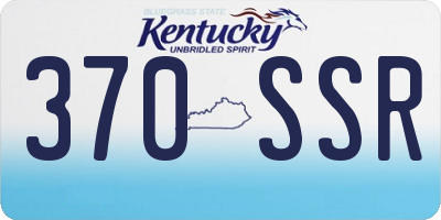 KY license plate 370SSR