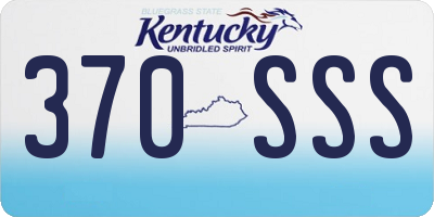 KY license plate 370SSS