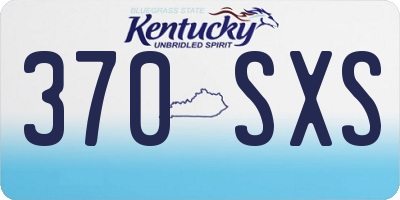 KY license plate 370SXS