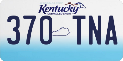 KY license plate 370TNA