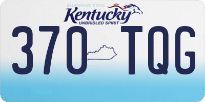 KY license plate 370TQG