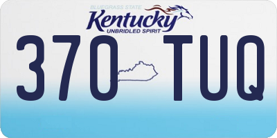 KY license plate 370TUQ
