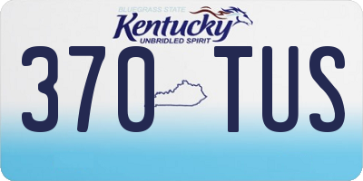 KY license plate 370TUS