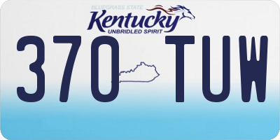 KY license plate 370TUW