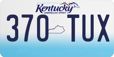 KY license plate 370TUX