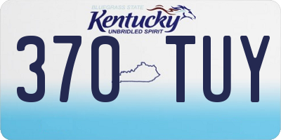 KY license plate 370TUY