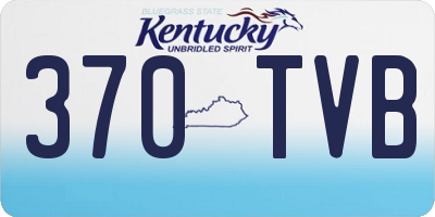 KY license plate 370TVB