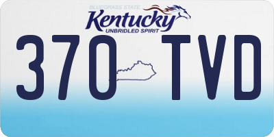 KY license plate 370TVD