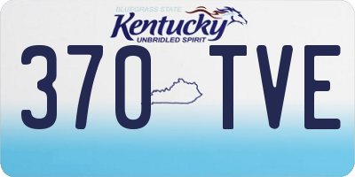 KY license plate 370TVE