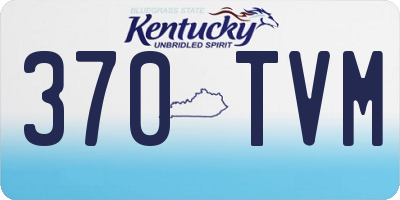 KY license plate 370TVM