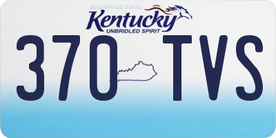 KY license plate 370TVS