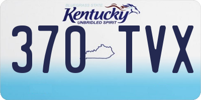 KY license plate 370TVX
