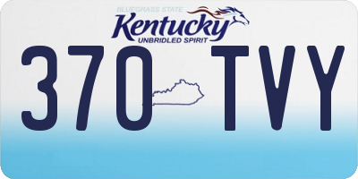 KY license plate 370TVY