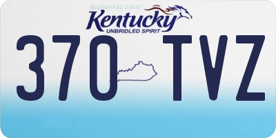 KY license plate 370TVZ