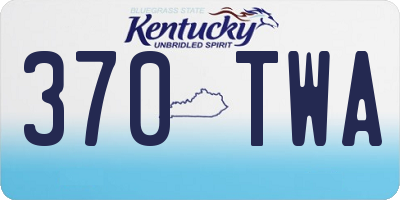 KY license plate 370TWA