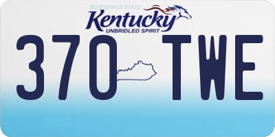 KY license plate 370TWE