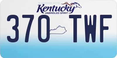 KY license plate 370TWF