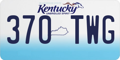 KY license plate 370TWG