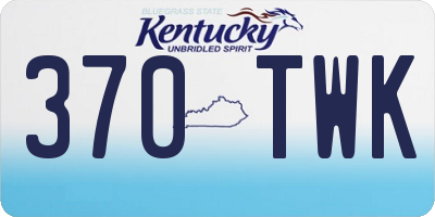 KY license plate 370TWK